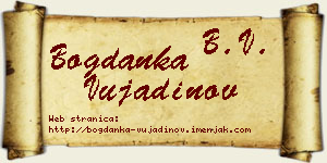 Bogdanka Vujadinov vizit kartica